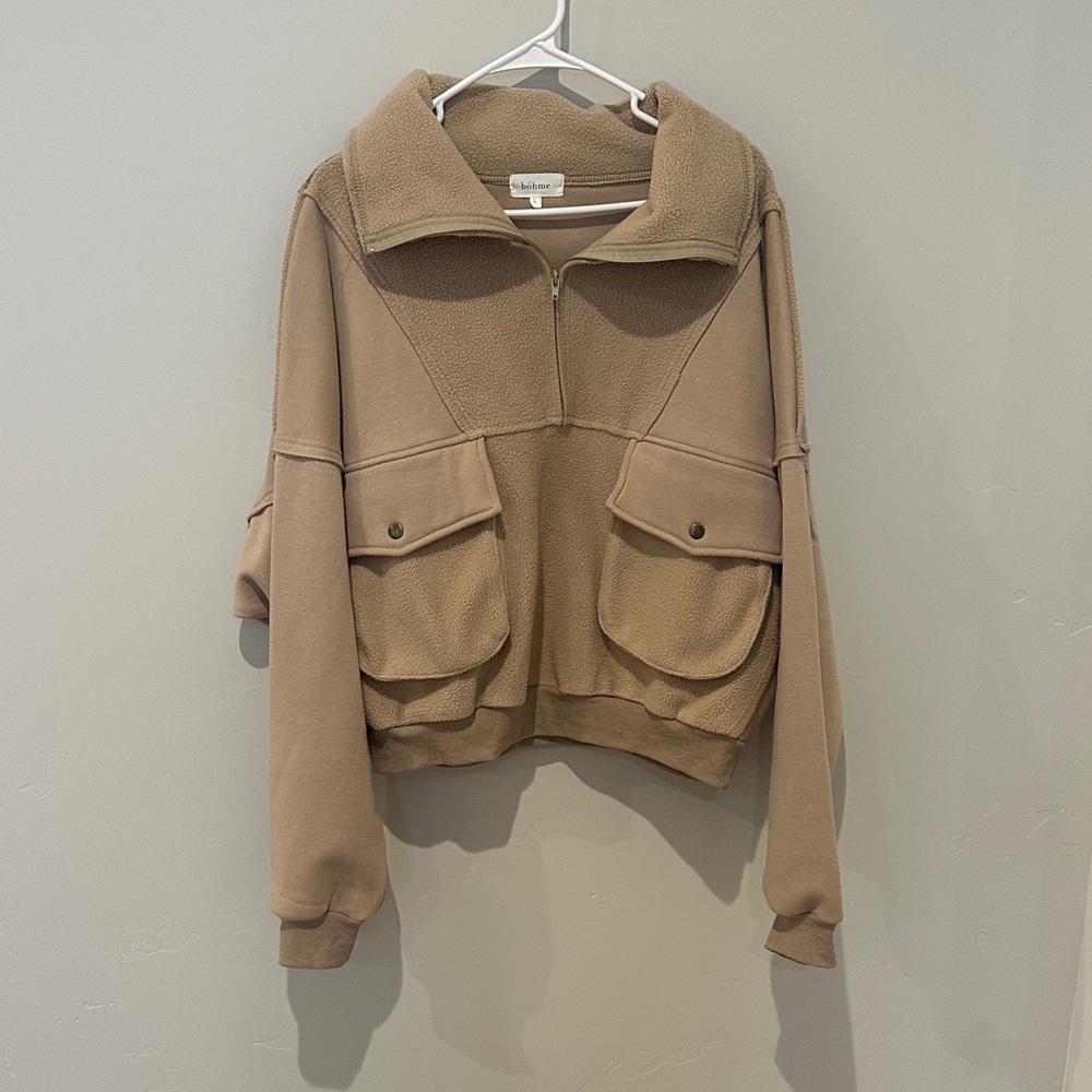 Bohme Tan Quarter-Zip Sweatshirt